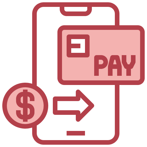 Online banking transaction mobile payment mobile icon Online banking transaction mobile payment mobile icon