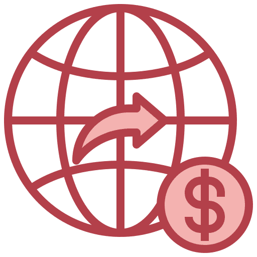 World financial international global banking business icon World financial international global banking business icon