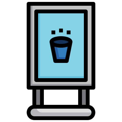 Promotion stand street advertising icon Promotion stand street advertising icon