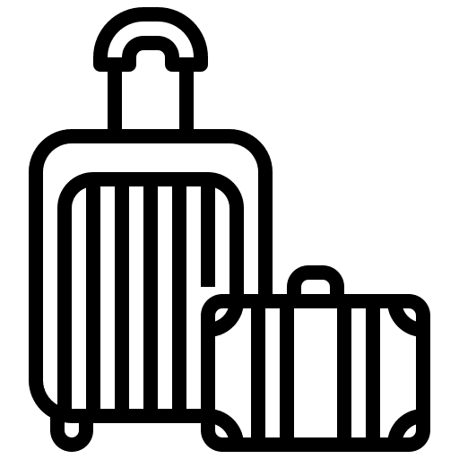 Baggage travel luggage travelling icon
