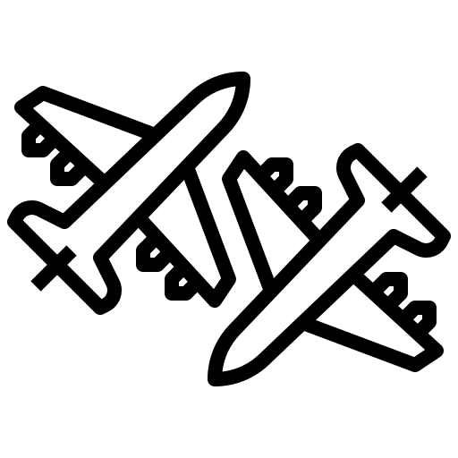 Direction airplane airport flight icon