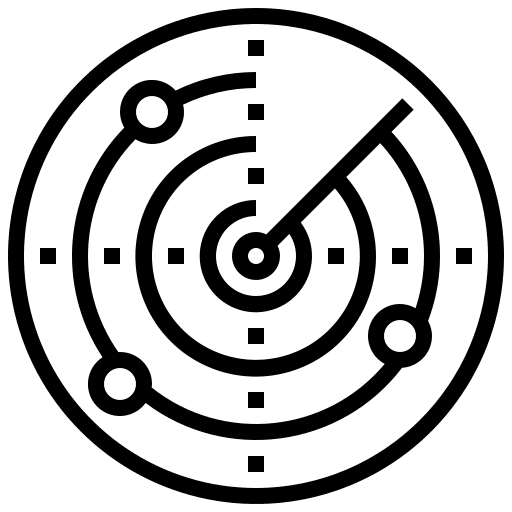 Radar area radar proximity icon