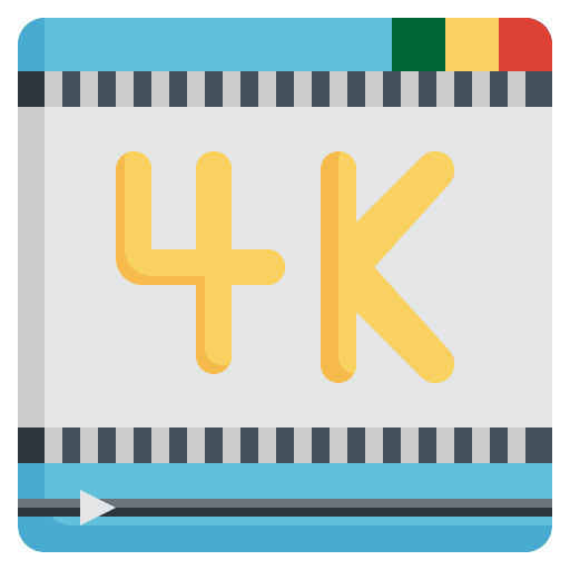 4k film ui 4k film electronics icon