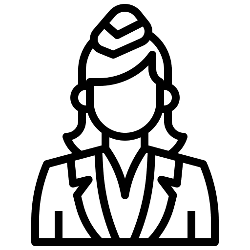 Stewardess stewardess assistant occupation icon