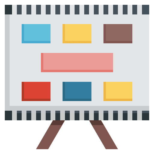 Story board information planning art and design icon