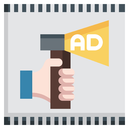 Film advertising bullhorn film marketing icon Film advertising bullhorn film marketing icon