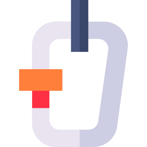 Carabiner construction and tools tool attachment icon