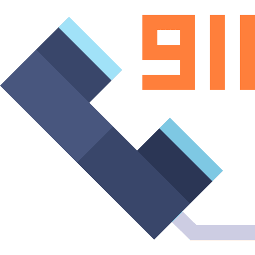 Emergency call communications emergency call telephone icon