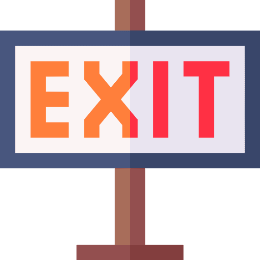 Exit signpost exit signboard icon