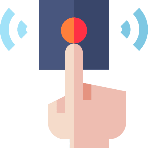 Fire alarm finger security fire alarm icon