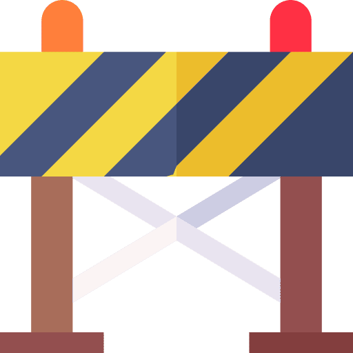 Barrier road block road barrier traffic barrier icon