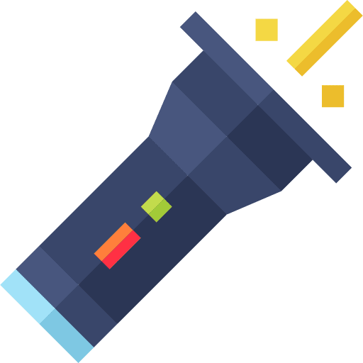 Flashlight electronics torch miscellaneous icon