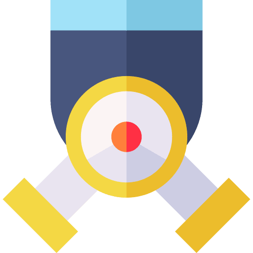 Gas mask ecology toxic safety icon