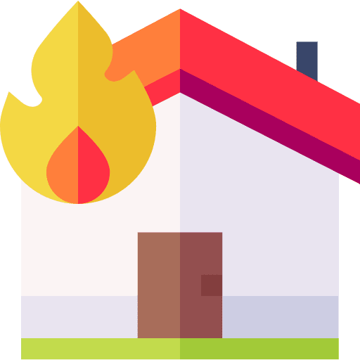 House firefighter burn rescue icon