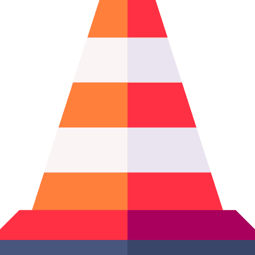Traffic cone bollards traffic cone signaling icon