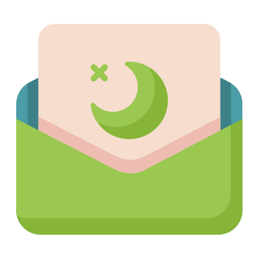 Message message gift card ramadan icon