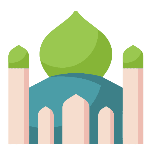 Mosque architecture and city mosque building icon
