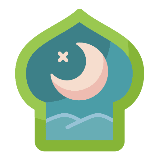 Ramadan window islam night icon
