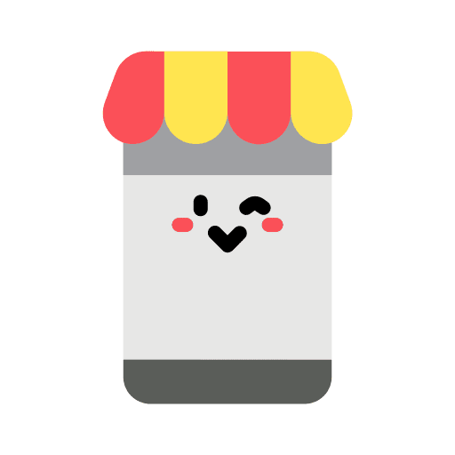 Online shop phone commerce and shopping face icon Online shop phone commerce and shopping face icon