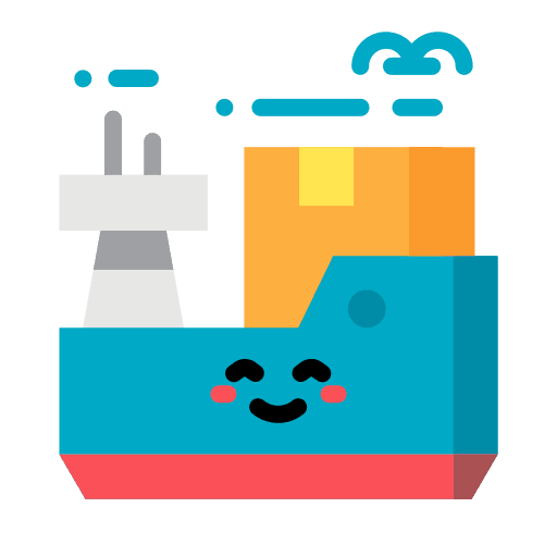 Shipping logistic delivery boat icon