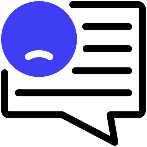 Dissatisfied feedback sad communications icon