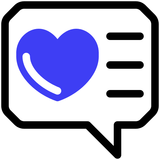 Love comment like heart icon