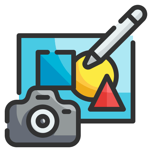Photo picture shape draw icon