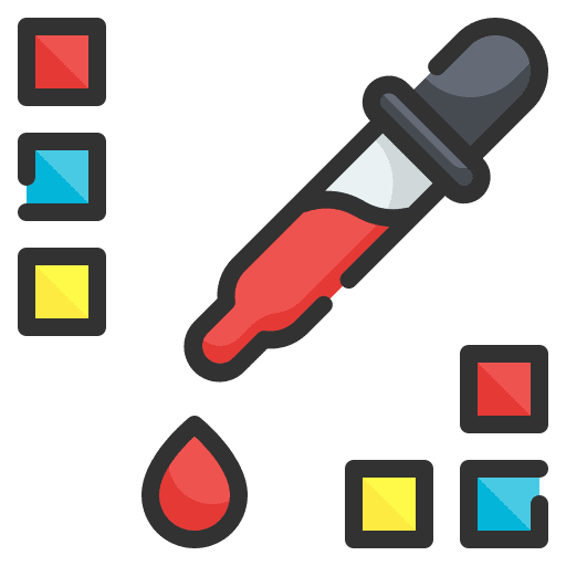 Pipette dropper test paint icon