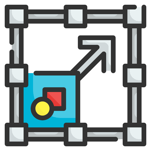 Resize geometric adjustment resize icon
