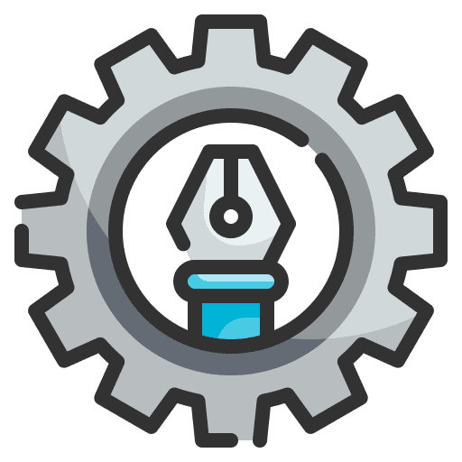 Setting cog tool art and design icon Setting cog tool art and design icon