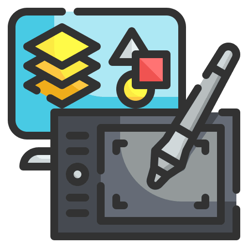 Tablet art drawing graphic icon Tablet art drawing graphic icon