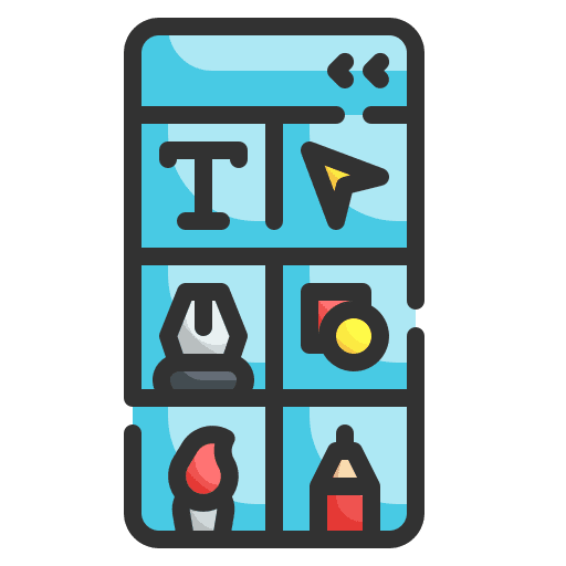 Tools art and design art monitor icon Tools art and design art monitor icon