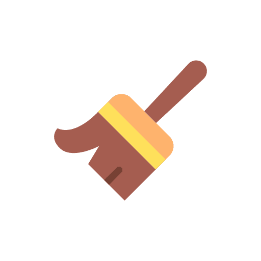 Cleaning brush broom clean brush icon