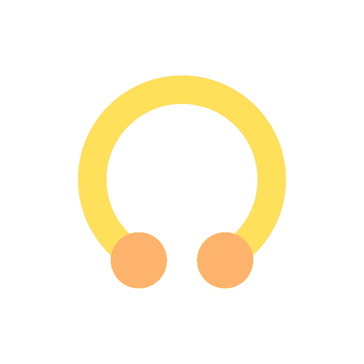 Piercing fashion earring ring icon