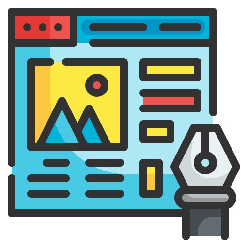 Website monitor website art and design icon Website monitor website art and design icon