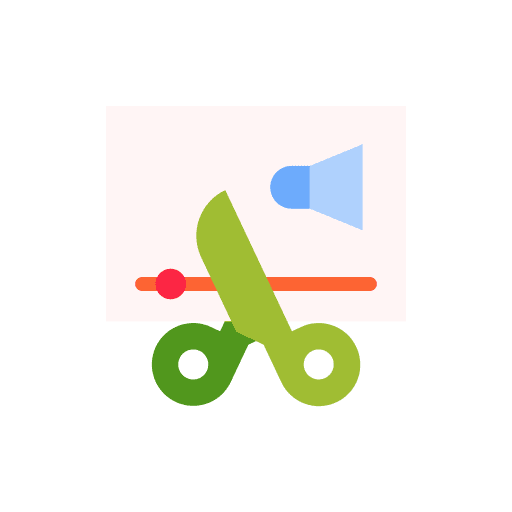 Audio editing bite music and multimedia sound editing icon