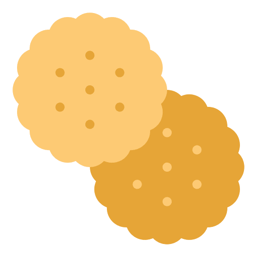 Biscuit sweet dessert salty cracker icon