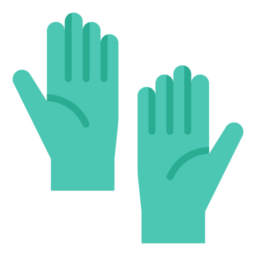 Glove rubber protection hand icon