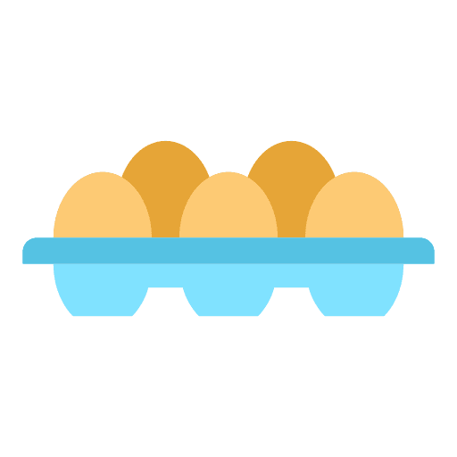 Eggs organic nutrition healthy food icon