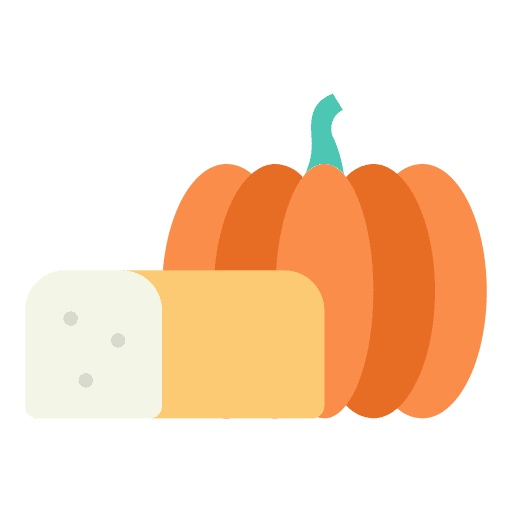 Pumpkin bread food and restaurant pumpkin bread toast icon