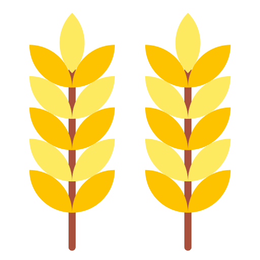Wheat food and restaurant rice farming and gardening icon
