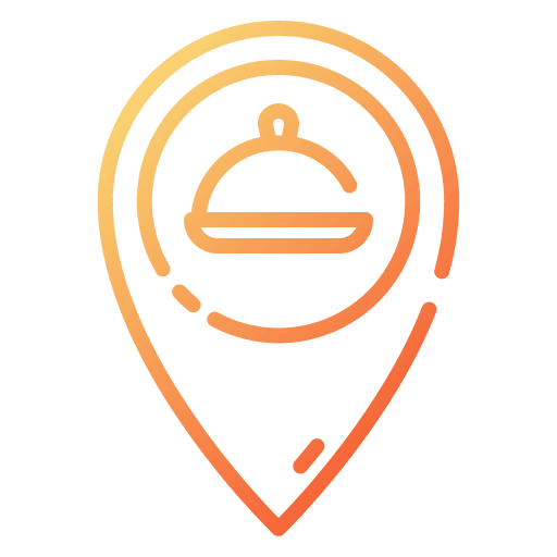 Restaurant maps and location map point food app icon Restaurant maps and location map point food app icon