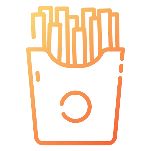 French fries junk food fries food icon French fries junk food fries food icon