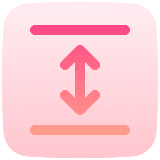 Between double arrow horizontal between icon