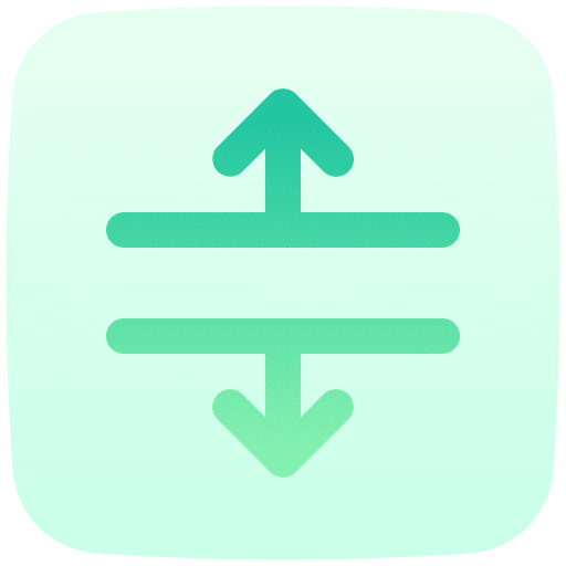 Height down arrow arrows edit tools icon