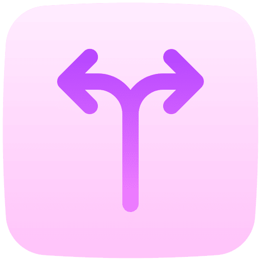 Two way ui arrows flexibility icon