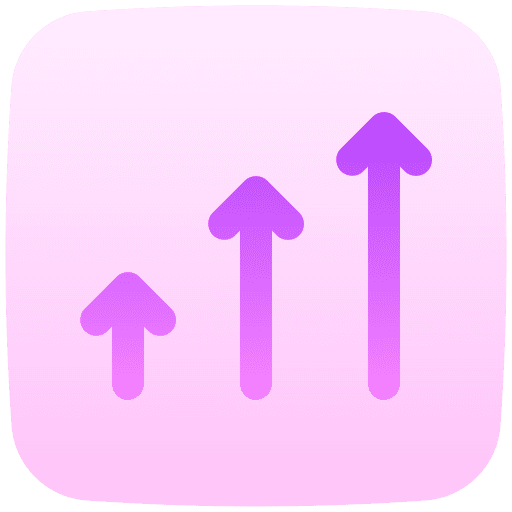 Up arrows bitcoin up diagram increase icon