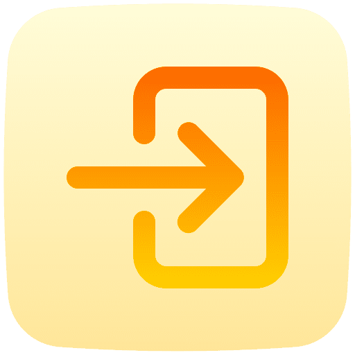 Login entry door access icon