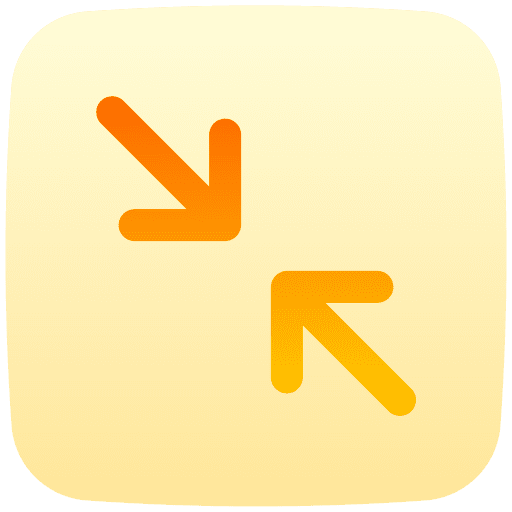Minimize arrows screen settings ui icon