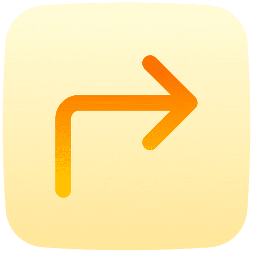 Turn right right arrow navigate point icon